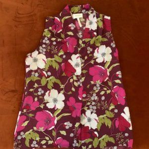 Laundry Floral print sleeveless shell